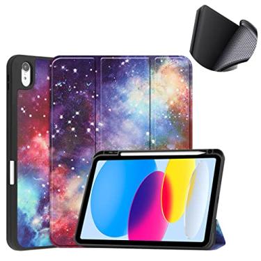 Imagem de Capa macia de 10,9 polegadas para iPad de 10ª geração (modelos A2757/A2777/A2696) lançada em 2022, capa pintada com suporte para caneta e despertar para dormir automaticamente