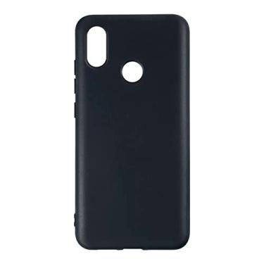 Imagem de Capa para Xiaomi Mi 8, capa traseira de TPU (poliuretano termoplástico) macio à prova de choque de silicone anti-impressões digitais capa protetora de corpo inteiro para Xiaomi Mi 8 (6,21 polegadas) (preto)