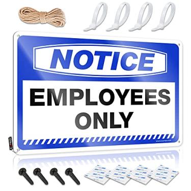 Imagem de Sinais de bar engraçados para casa bar aviso funcionários apenas placa de lata placa de metal placa de estanho presentes de marido (tamanho: 30x40cm)