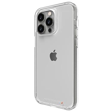 Imagem de Capa transparente Gear4 ZAGG Crystal Palace para iPhone 14 Pro Max, (13 pés/4 m) proteção contra quedas, placa traseira de policarbonato, proteção D30 de ponta a ponta, antiamarelamento, carregamento