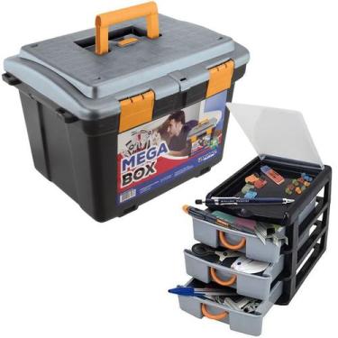 Imagem de Kit Presente Caixa Organizadora Mega Box 2040 + Organizador - Arqplast