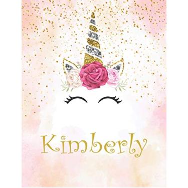Imagem de Kimberly: Composition Notebook |Personalized Flowers Unicorn Notebook For Girls With Name | Wide Ruled Composition Notebook Journal For School College or Home