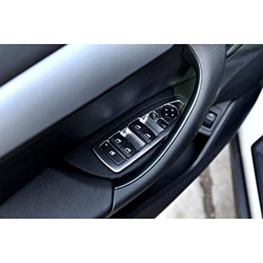 Imagem de JIERS Para BMW X1 F48 2016-2018 X2 f47 2018, moldura de guarnição de interruptor de elevação de janela de carro acessórios cromados ABS (acionamento à esquerda)