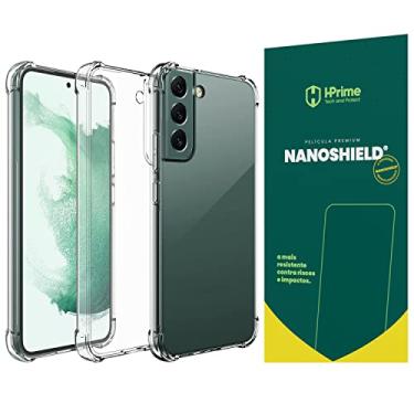 Imagem de Kit Capa Capinha Para Samsung Galaxy S22 Tela de 6.1 Case Air Anti Impacto Transparente + Pel�cula Hprime Nanoshield (Transparente + Hprime Nanoshield)�
