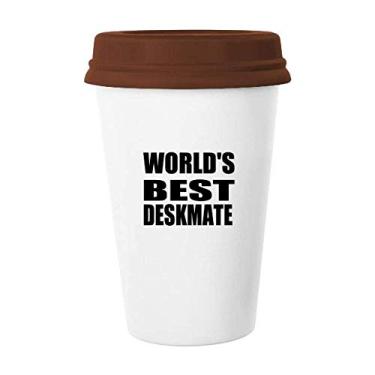 Imagem de Caneca de cerâmica World's Best Deskmate temporada de formatura copo de café copo de cerâmica