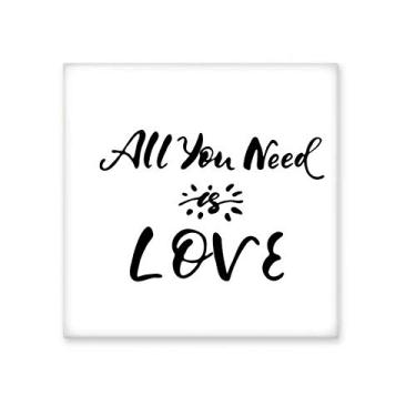 Imagem de All You Need is Love Sun citação azulejo de cerâmica brilhante banheiro cozinha parede pedra