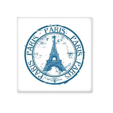 Imagem de Paris França Torre Eiffel Clássica Cidade Campo Piso de Cerâmica Brilhante Decalque Pedra Adorna de Tijolos Vitrificados