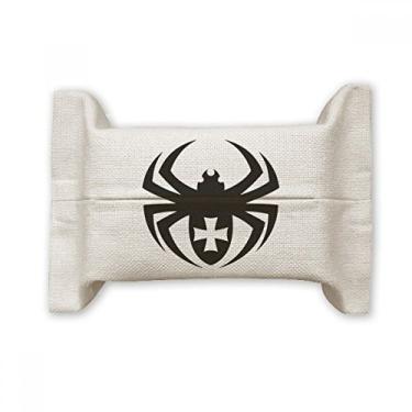 Imagem de Bolsa de linho de algodão com estampa de insetos, estampa de aranha negra