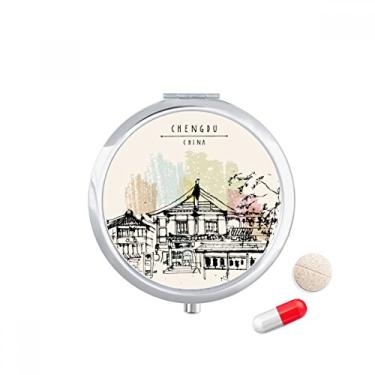 Imagem de Um pequeno cubo em Chengdu, da China, caixa de armazenamento de medicamentos, recipiente para remédios