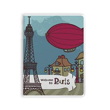 Imagem de Caderno de paisagem da Torre Eiffel França Paris Airship Diário capa macia