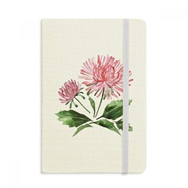 Imagem de Caderno em aquarela rosa crisântemo Greenery oficial de tecido capa dura diário clássico