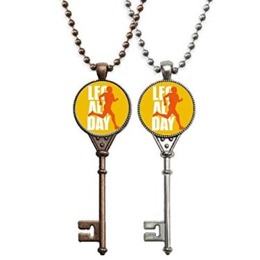 Imagem de OFFbb-USA Moving Body Human Time Art Deco Presente Fashion Chaveiro Pingente Joias Decoração Casal