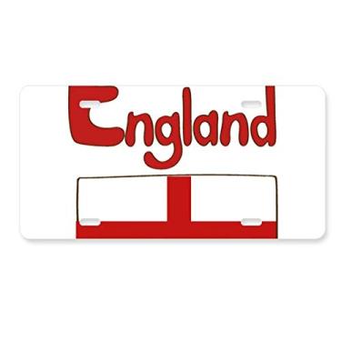 Imagem de DIYthinker Bandeira nacional da Inglaterra, placa de carro com padrão vermelho, acessório de aço inoxidável