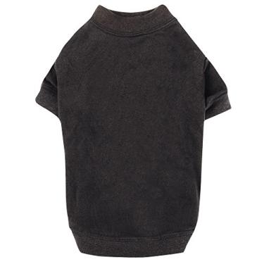Imagem de Zack & Zoey Camiseta básica para cães, 25,4 cm PP, preta