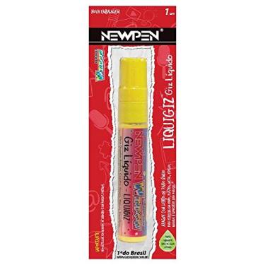 Imagem de Giz Líquido, Newpen, Window, Ponta Jumbo, Retangular, Amarelo Neon