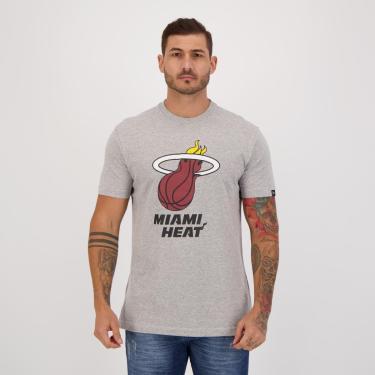 Imagem de Camiseta New Era NBA Miami Heat 1988 Mescla Cinza-Masculino