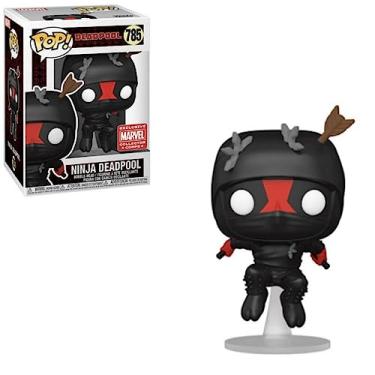 Imagem de Funko Pop! Marvel Collector Corps Exclusive 30th Anniversary Ninja Deadpool #785 w/ Free Acrylic Case