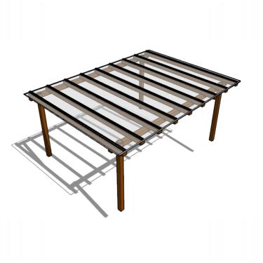 Imagem de Cobertura Policarbonato Compacto 4,00m x 3,00m - Cristal 3mm