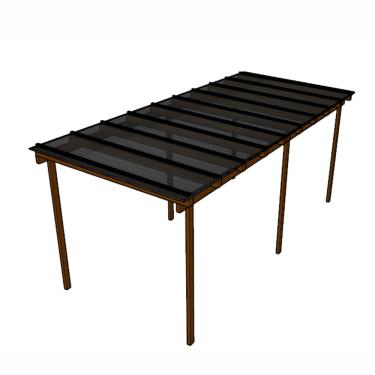 Imagem de Cobertura Policarbonato Alveolar 6,00m x 1,00m - Fume 6mm