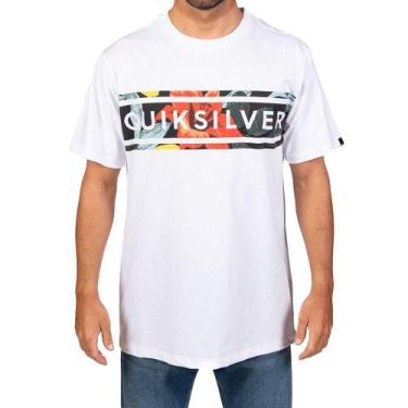 Imagem de Camiseta Quiksilver Front Line Island Masculina Branco