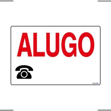 Imagem de Placa De Sinalização Alugo 30x20 Ekomunike - P-14 F9e