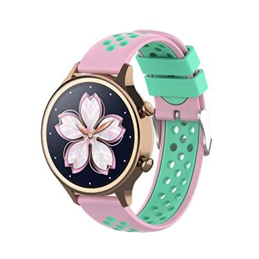 Imagem de Hoopyeecase pulseira de relógio Compatível para TicWatch E3, Suave Bicolor 20mm silicone esporte assistir banda para TicWatch E3 / TicWatch GTH/TicWatch E/TicWatch 2 Smart Watch