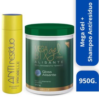 Imagem de Kit Mega Botox Gel 950 G + Shampoo Anti Residuo 250 Ml Probelle