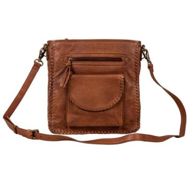 Imagem de Myra Bag Bolsa tiracolo feminina - Santa Clara Canyon Mini bolsas de couro costurado para mulheres, bolsa de ombro quente de chocolate Bourbon para mulheres, bolsas de viagem para mulheres, mini bolsa