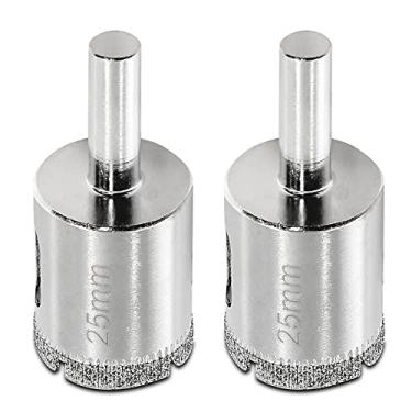 Imagem de Luomorgo 2 peças de serra de diamante de 25 mm/2,8 cm de profundidade de corte de diamante para vidro, cerâmica, mármore, porcelana, granito, quartzo, pedra preciosa