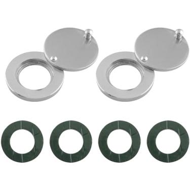 Imagem de WHYHKJ 2 conjuntos de capa olho mágico de porta olho de gato espelho de porta antiespiar privacidade ladrão peça de capa de observação de boca de peixe protetor de espiar perigo oculto com ferramenta