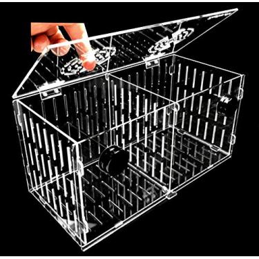 Imagem de Reefing Art Caixa de criador de aclimatação magnética pequena anêmona coral forte ímãs N52 para vidro de 1/2" (30,48 cm x 15,24 cm x 15,24 cm)