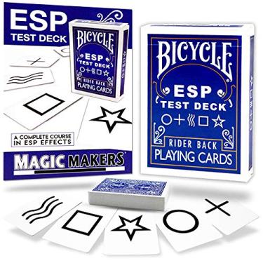 Imagem de Magic Makers Baralho de teste ESP de bicicleta com Rudy T Hunter, inclui instruções de mágica