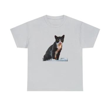 Imagem de Cat from Hydra - Camiseta unissex de algodão pesado, Cinza gelo, 4G