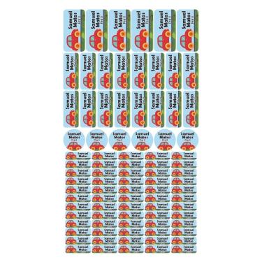 Imagem de Adesivo Etiqueta Escolar Personalizado Vinil Carros 88UN