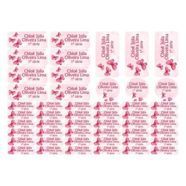 Imagem de Adesivo Etiqueta Escolar Personalizado Vinil Borboleta 50 UN