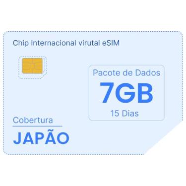 Imagem de Chip Internacional Virtual eSIM, 7GB de Dados por 15 Dias, Cobertura Japão