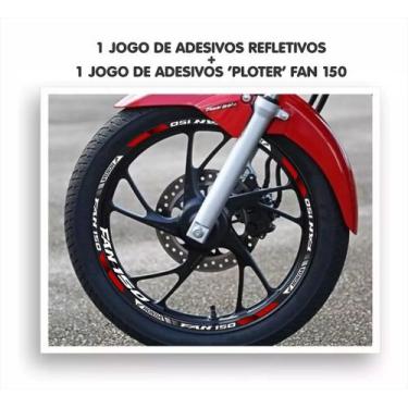 Imagem de 1 Kit Adesivo Refletivo + 1 Kit Adesivo - Fan 150 - Resitank