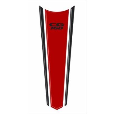 Imagem de Adesivo Faixa ( Gravata ) Titan Cg 160 Resinado - Verm/preto - Resitan