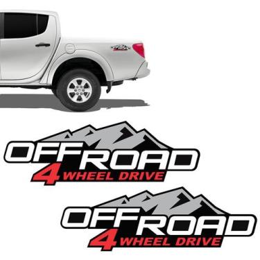 Imagem de Adesivos Off Road 4 Wheel Drive Emblema Lateral Decorativo - SPORTINOX