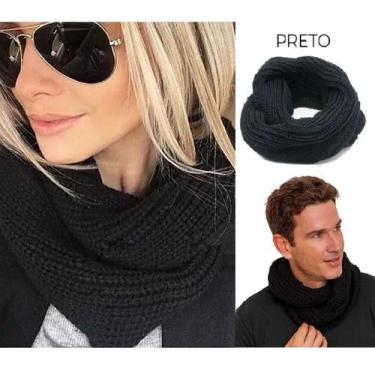 Imagem de Cachecol Gola Feminino Masculino  Inverno Dupla Volta Macio Quentinho 