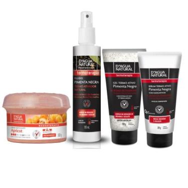 Imagem de Kit esfoliante apricot forte 300g e kit termoterapico pimenta negra - 