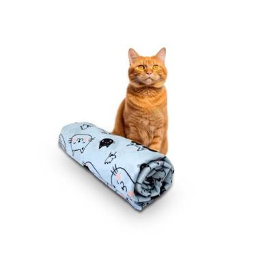 Imagem de Manta Soft Microfibra Pet Gato Estampa Gatos 70cmx100cm - PRESENTE-BRI