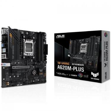 Imagem de Placa Mãe Asus TUF Gaming A620M-PLUS, Chipset A620, AMD AM5, m-ATX, DD