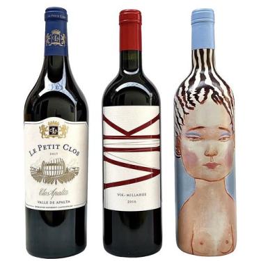 Imagem de Combo 3 Chilenos  Le Petit Clos + Vik + La Piu Belle Tinto  Oferta - V