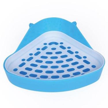 Imagem de Banheiro Triangular Para Coelho Mundo Roedor - AZUL
