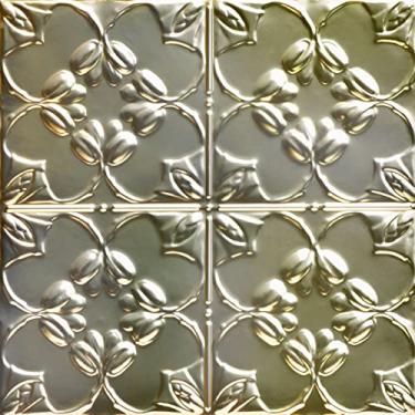 Imagem de Shanko SKPC302-gn-24x24-D-6 Azulejo de teto de metal estampado lilás (24 m²), pepita dourada, pacote com 6