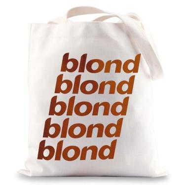 Imagem de BWWKTOP Sacola de lona para cantores de hip hop, presente inspirado na canção, para mulheres e meninas, Blond Tg, 14.56inch x 12.59inch
