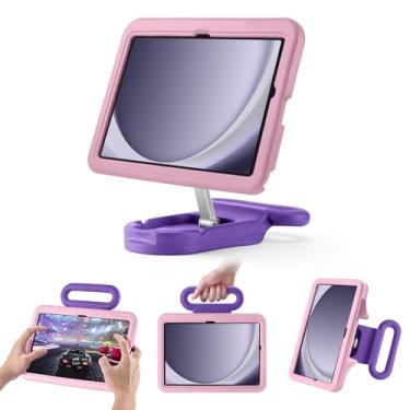 Imagem de Capa infantil para Samsung Galaxy Tab A9+/A9 Plus 28.9 cm 2023 (SM-X210/X216/X218), suporte ajustável para retrato/paisagem/à prova de quedas com alça, capa adequada para crianças para Samsung Tab A9+