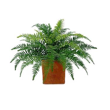 Imagem de Nearly Natural Planta de samambaia artificial de 56 cm em vaso decorativo