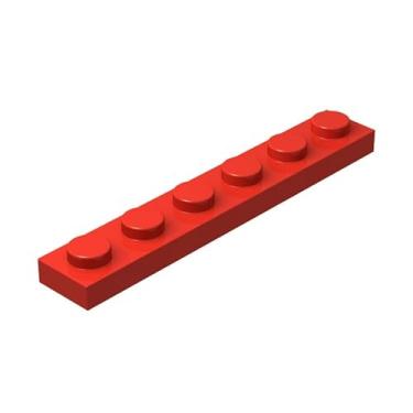 Imagem de Classic Red Plates Bulk, Red Plate 1x6, Building Plates Flat 100 Piece, Compatible with Lego Parts and Pieces: 1x6 Red Plates(Color: Red)
